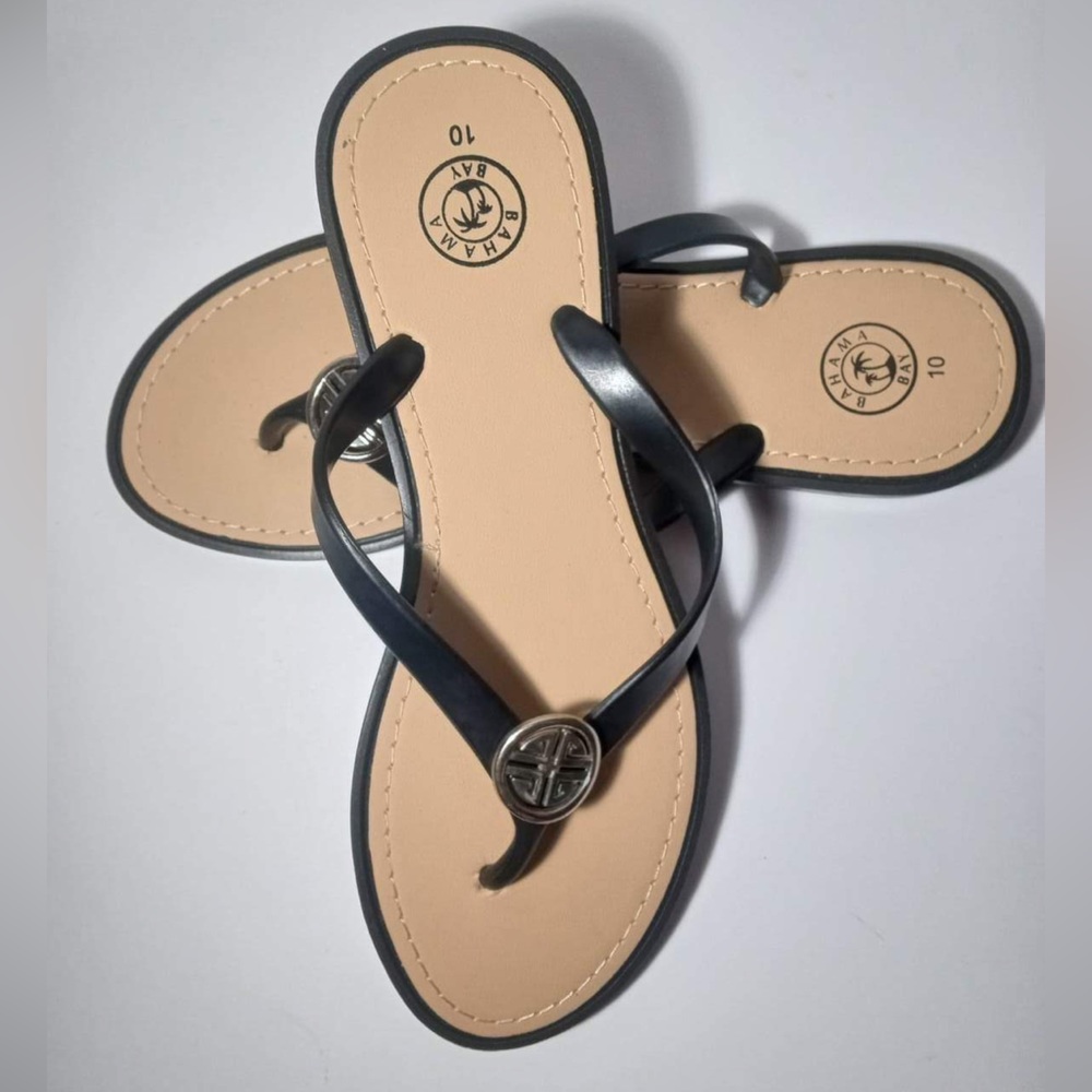 Bahama bay sandal size 10 black color new without tag - Picture 2 of 5